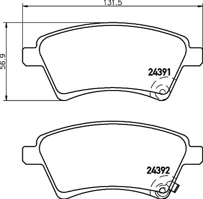 Mintex MDB2797 - Тормозные колодки, дисковые, комплект autosila-amz.com