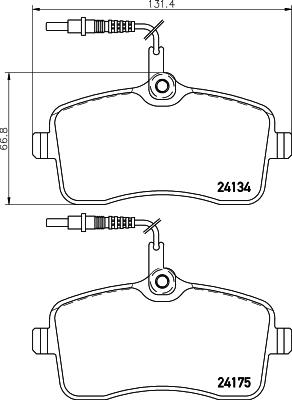 Mintex MDB2701 - Тормозные колодки, дисковые, комплект autosila-amz.com