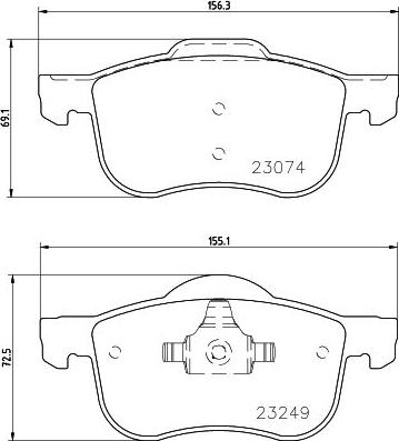 Mintex MDB2784 - Колодки тормозные дисковые передн. S60 I,S60 I Saloon,S60 I Stufenheck,S80 I (TS, XY),S80 I Stufenhe autosila-amz.com