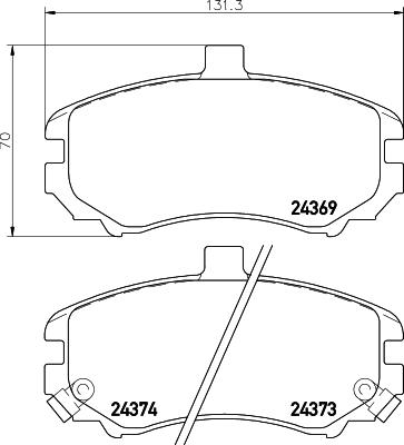 Mintex MDB2721 - Тормозные колодки, дисковые, комплект autosila-amz.com