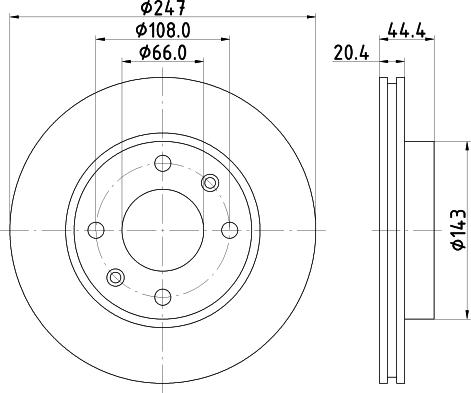 Mintex MDC955 - Тормозной диск autosila-amz.com