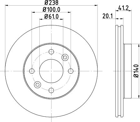 Mintex MDC956 - Тормозной диск autosila-amz.com