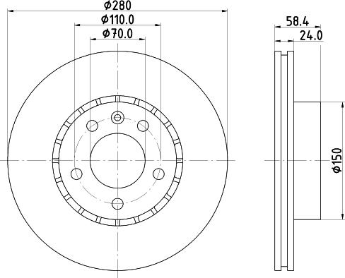 Mintex MDC970 - Тормозной диск autosila-amz.com