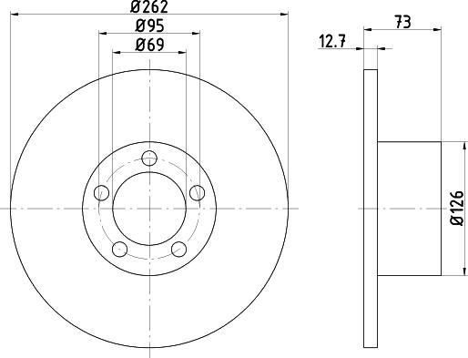 Mintex MDC9 - Тормозной диск autosila-amz.com