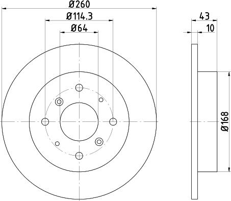 Mintex MDC441 - Тормозной диск autosila-amz.com