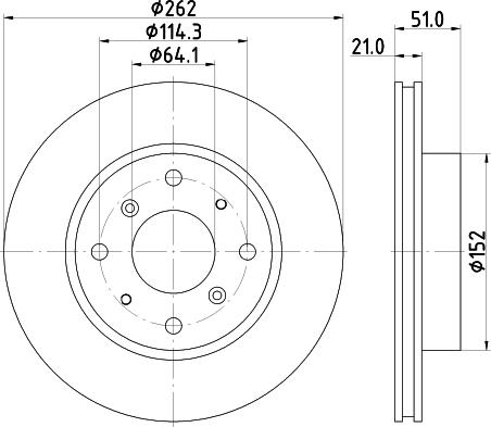 Mintex MDC429 - Тормозной диск autosila-amz.com