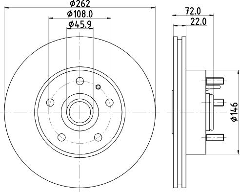 Mintex MDC545 - Тормозной диск autosila-amz.com