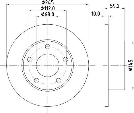 Mintex MDC654 - Тормозной диск autosila-amz.com