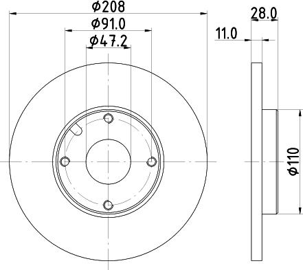 BENDIX 561370 - Тормозной диск autosila-amz.com