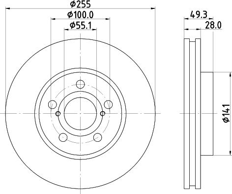 Mintex MDC1971 - Тормозной диск autosila-amz.com