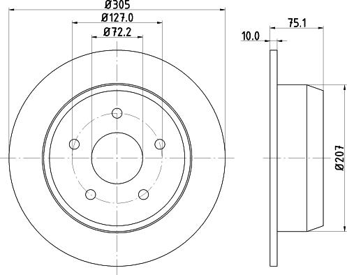 Mintex MDC1489 - Тормозной диск autosila-amz.com