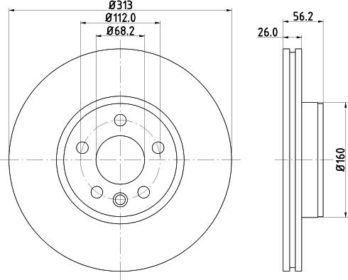 Mintex MDC1552 - Тормозной диск autosila-amz.com