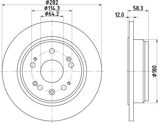 Mintex MDC1568 - Тормозной диск autosila-amz.com