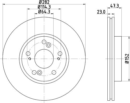 Mintex MDC1567 - Тормозной диск autosila-amz.com