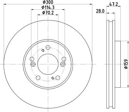 Mintex MDC1516 - Тормозной диск autosila-amz.com
