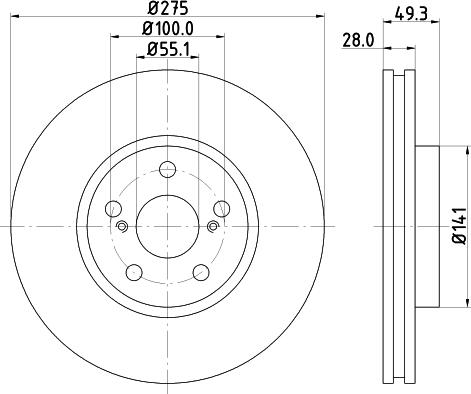 Mintex MDC1584 - Тормозной диск autosila-amz.com