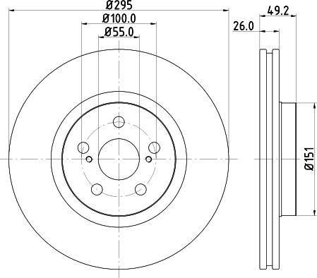 Mintex MDC1695C - ДИСК ТОРМОЗНОЙ autosila-amz.com