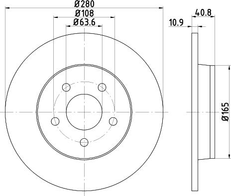 Mintex MDC1643 - Тормозной диск autosila-amz.com