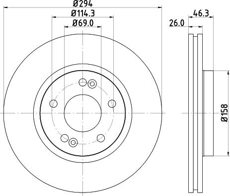 Mintex MDC1654 - Тормозной диск autosila-amz.com