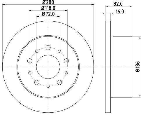 Mintex MDC1650 - Тормозной диск autosila-amz.com