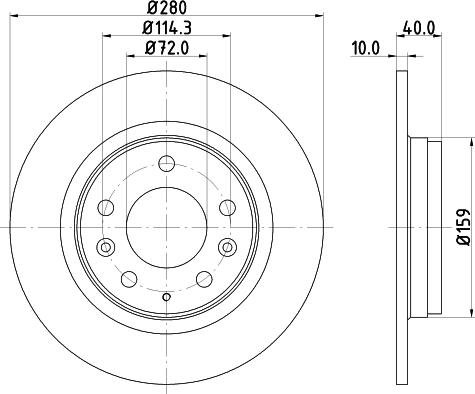 Mintex MDC1665C - Тормозной диск autosila-amz.com