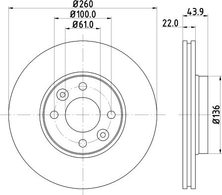 Mintex MDC1607C - Тормозной диск autosila-amz.com