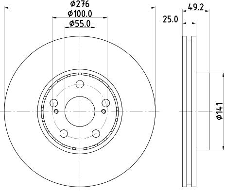 Mintex MDC1684 - Тормозной диск autosila-amz.com