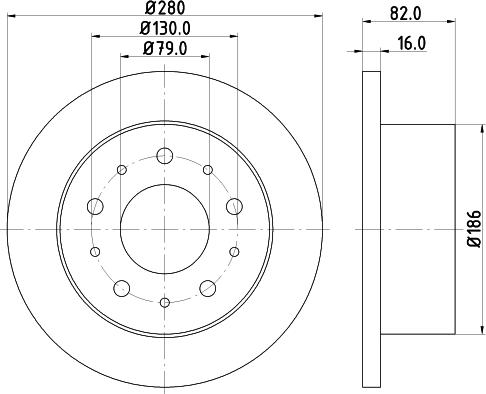 Mintex MDC1686 - Тормозной диск autosila-amz.com