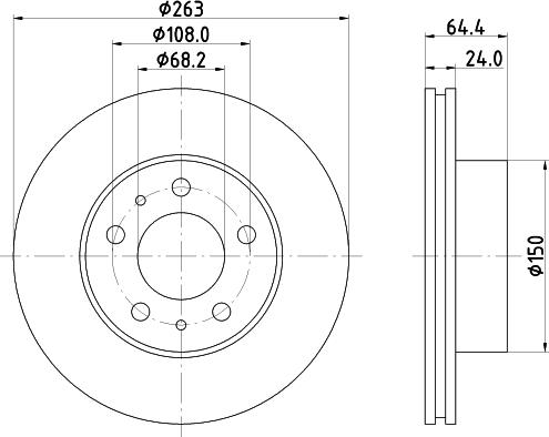 Mintex MDC1087 - Тормозной диск autosila-amz.com