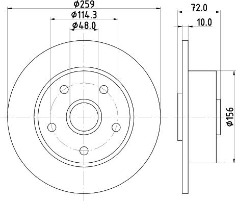 Mintex MDC1184 - Тормозной диск autosila-amz.com