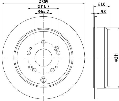 Mintex MDC81842C - Тормозной диск autosila-amz.com