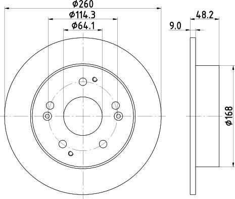 Mintex MDC1864 - Тормозной диск autosila-amz.com