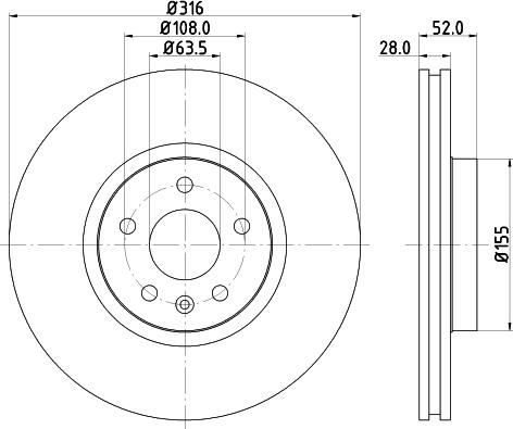 Mintex MDC81828C - Тормозной диск autosila-amz.com