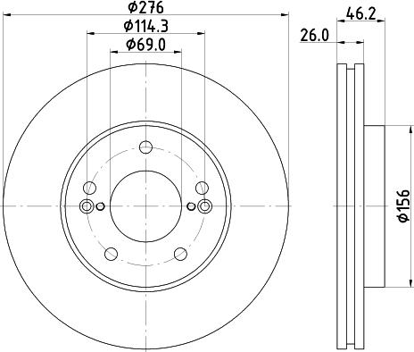 Mintex MDC1875 - Тормозной диск autosila-amz.com