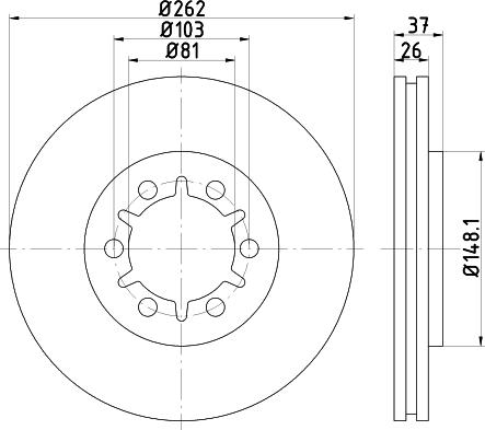 Mintex MDC1870 - Тормозной диск autosila-amz.com