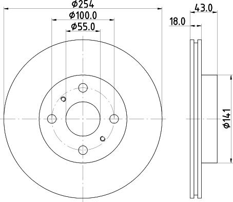 Mintex MDC1289 - Тормозной диск autosila-amz.com