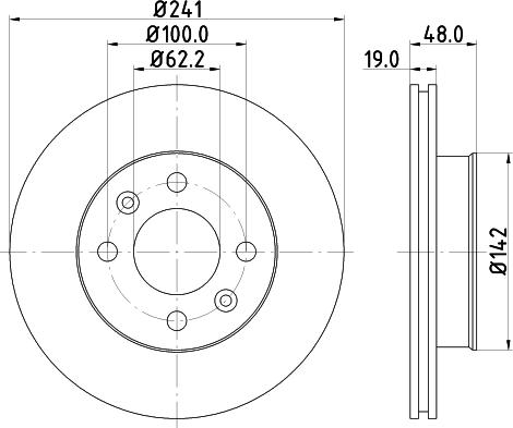 Mintex MDC1748 - Тормозной диск autosila-amz.com