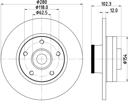 Mintex MDC1764 - Тормозной диск autosila-amz.com