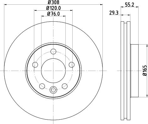 Mintex MDC1704C - Тормозной диск autosila-amz.com