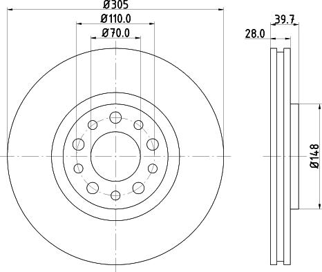 Mintex MDC1739 - Тормозной диск autosila-amz.com