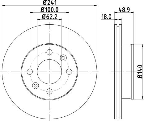 Mintex MDC1725 - Тормозной диск autosila-amz.com