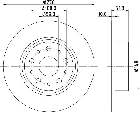 Mintex MDC850 - Тормозной диск autosila-amz.com