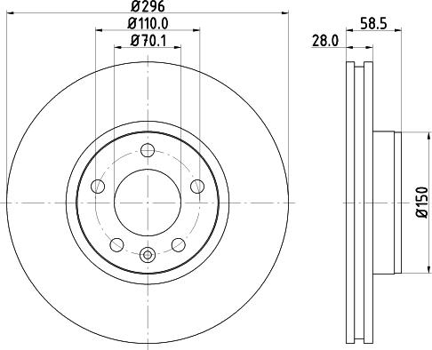 Mintex MDC865 - Тормозной диск autosila-amz.com