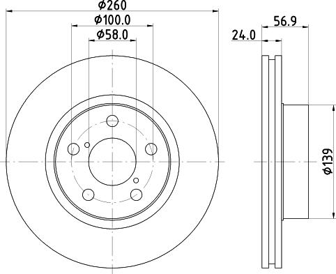 Mintex MDC809 - Тормозной диск autosila-amz.com