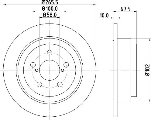 Mintex MDC801 - Тормозной диск autosila-amz.com