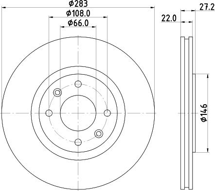 Mintex MDC814 - Тормозной диск autosila-amz.com