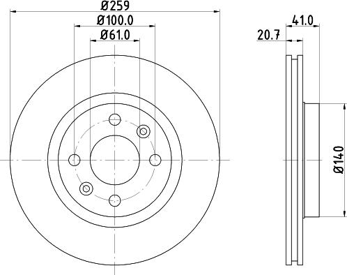 Mintex MDC811 - Тормозной диск autosila-amz.com