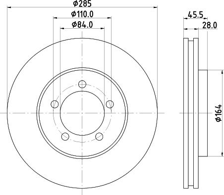 Mintex MDC884 - Тормозной диск autosila-amz.com