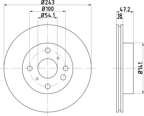 Mintex MDC882 - Тормозной диск autosila-amz.com