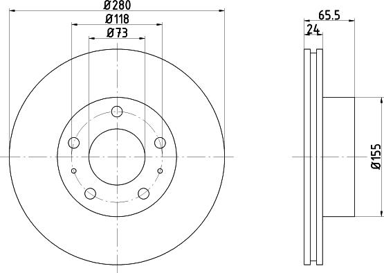 Mintex MDC839 - Тормозной диск autosila-amz.com